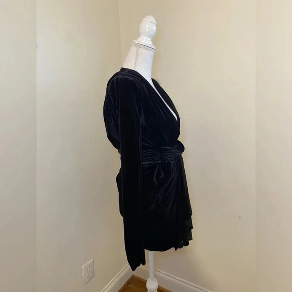 House of CB Pascale Black Deep Plunge Dress Size XS - Picture 7 of 12